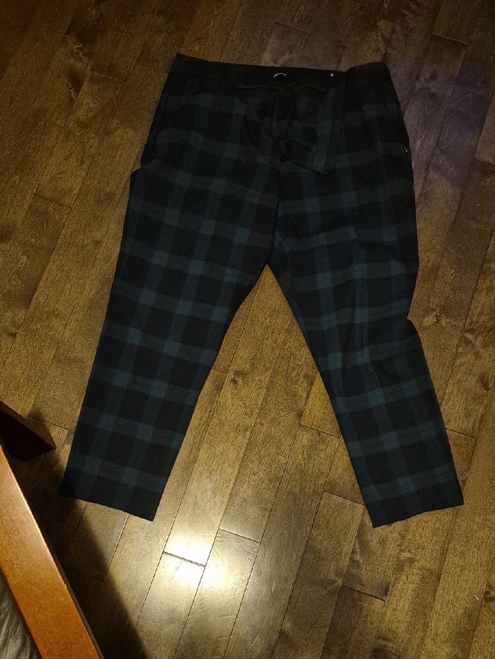 Reitmans Women Blue Black and Dark Green Plaid Chinos 18 Petite